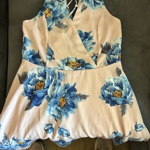 Lulus size M pink and blue floral dress